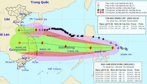 Bão Molave có thể mạnh cấp 13 trước khi đổ bộ