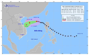 Bão số 9 đi vào khu vực Bắc biển Đông và suy yếu thêm