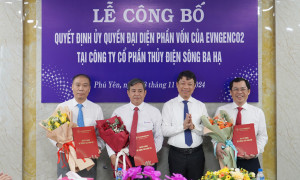 Công bố quyết định ủy quyền phần vốn tại Công ty CP Thủy điện Sông Ba Hạ