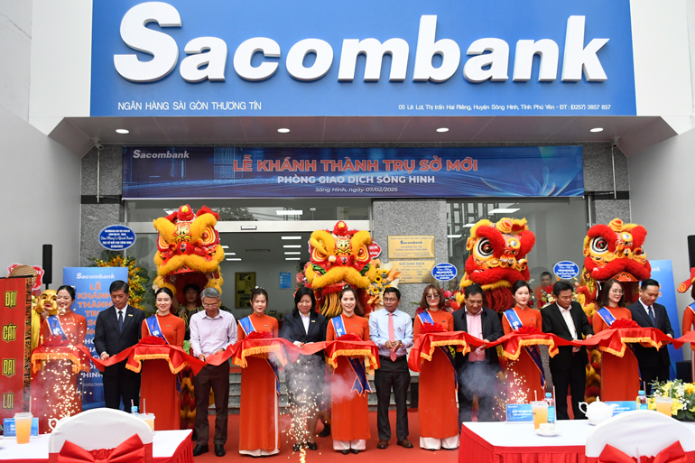 Sacombank Phú Yên khánh thành trụ sở mới Phòng giao dịch Sông Hinh